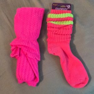 80’s style Halloween socks and leg warmers
